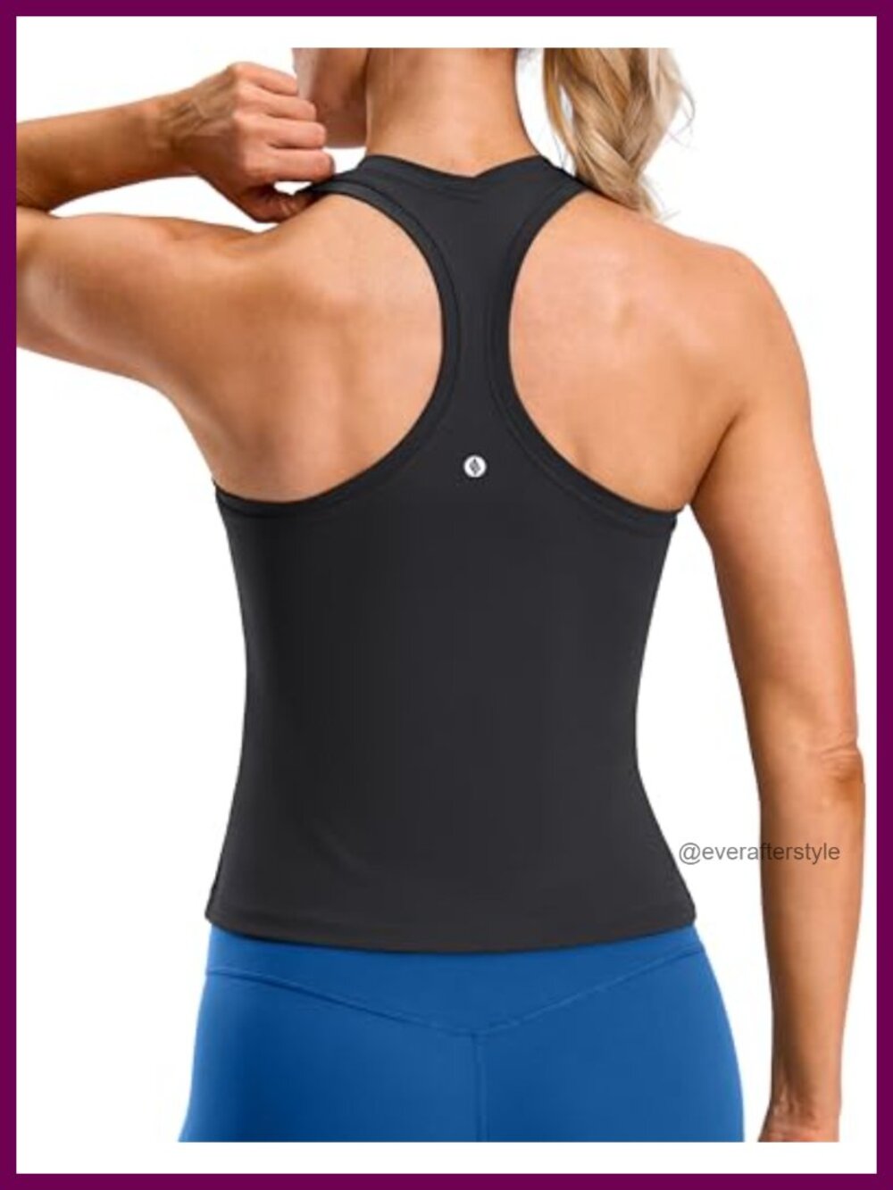 SANTINY Racerback Workout Tank Top Sleeveless Scoop Neck Gym Shirt